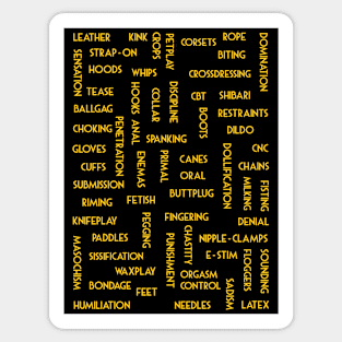 Kinky Words Collage Sticker